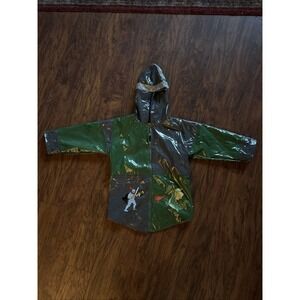 KIDORABLE DRAGON KNIGHT RAINCOAT, SIZE 4/5 100% POLYESTER, 100% NYLON LINING NNB